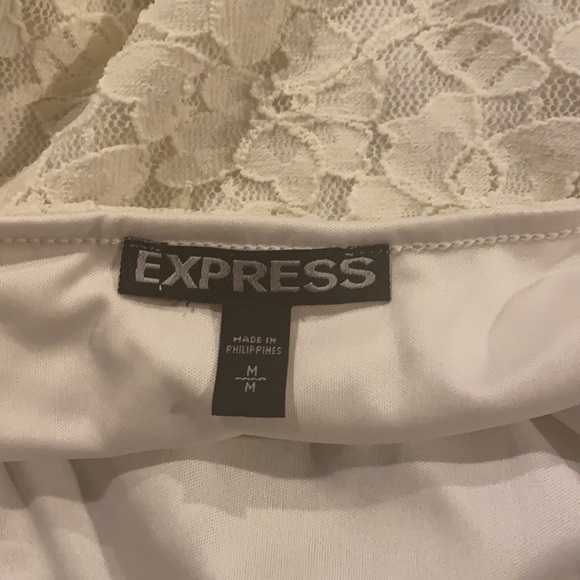 Express Ivory lace backless dress - Picture 5 of 5